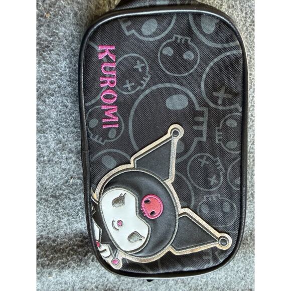 Sanrio Kuromi Black 9” Pencil Case Pouch Sanrio Make Up Storage Hello Kitty - Picture 6 of 10